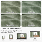 OVZME Green Valance for Windows, Light Filtering Faux Linen Textured Small - Image 8