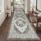 Madane Hallway Rug 3x10, Kitchen Rugs Washable Entryway Rug Vintage Kitchen - Image 2