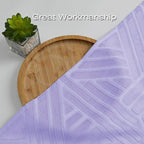 Simplebrand Lavender Semi Sheer Curtains 45 Inch Length 2 Panels, Geometric - Image 6