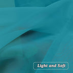 OVZME Turquoise Sheer Curtains 45 Inches Long 2 Panels, Light Filtering Sheer - Image 5