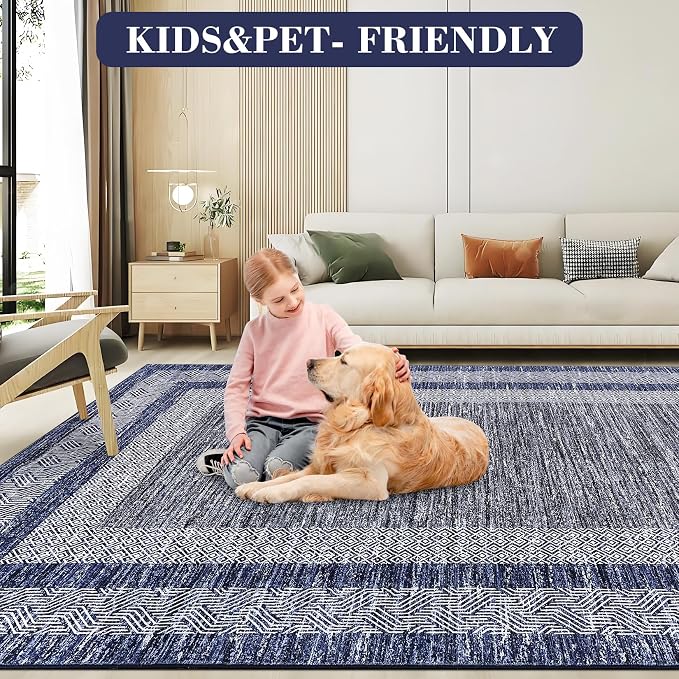 GarveeHome Small Bedroom Area Rug 3x5 Bordered Area Rug - Image 7
