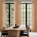 Nanspring Camel Linen Curtains for Living Room 95 Inches Long Back Tab and Rod - Image 8