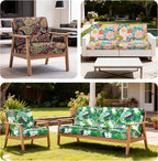 4Pcs Patio Stretch Cushion Covers, Outdoor Sofa Replacement Cover Slipcovers - Image 5