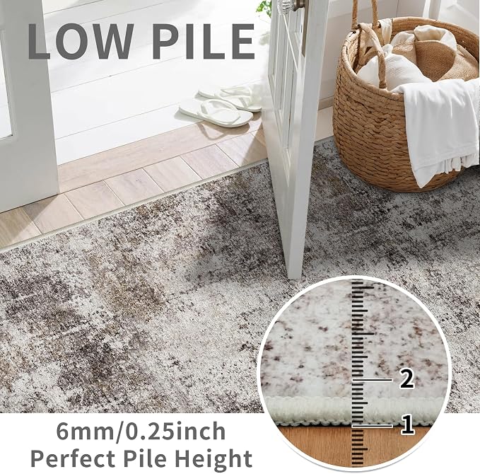 3x10 Washable Runner Rug for Hallway: Non Slip Runners Rugs Easy-to-Clean - Image 2
