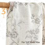 jinchan Linen Kitchen Valance for Windows 16 Inch Gray Floral Double Layer - Image 8