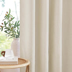NICETOWN Thick Linen 100% Blackout Bedroom Curtains 108 inches Long, Bronze - Image 8
