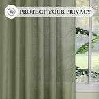 MYSKY HOME Patio Curtains for Sliding Door 90 inch Length 2 Panels Set - Image 6