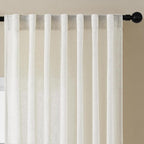 Joydeco Linen Curtains 84 Inch Length 2 Panels Set - Image 3
