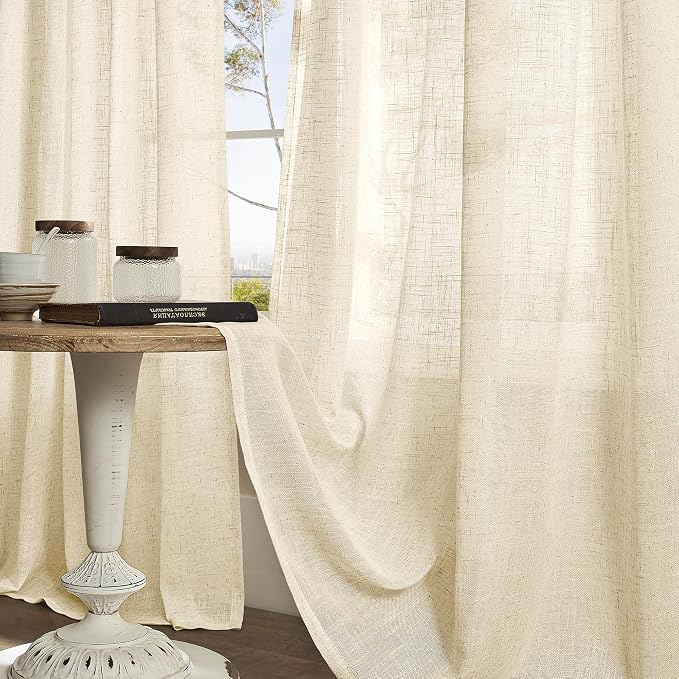 LAMIT Linen Curtains 84 Inches Long - Image 8