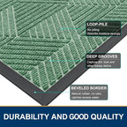 Smiry Front Door Mat Outside Entrance, Heavy Duty Sturdy Natural Rubber Doormat - Image 4