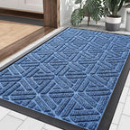 Smiry Front Door Mat Outside Entrance, Heavy Duty Sturdy Natural Rubber Doormat by Smiry
