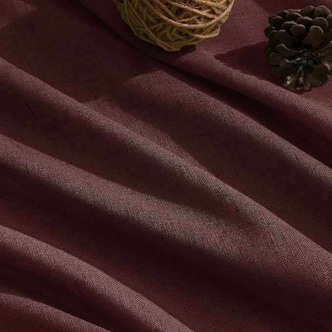 Reddish Brown Linen Curtains 72 Inch Long - Image 5