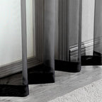 OWENIE Black Sheer Curtains, Sheer Curtains 84 inch Length 2 Panels Set - Image 9