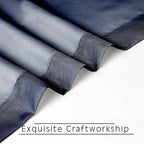 OWENIE Navy Blue Sheer Kitchen Valance - Image 3