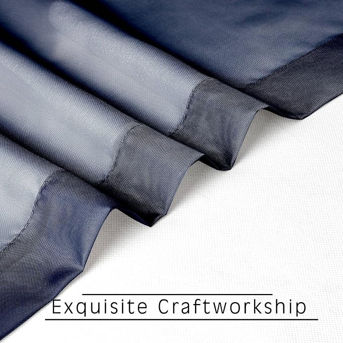 OWENIE Short Sheer Curtains 24 Inches Long 2 Panels - Image 4