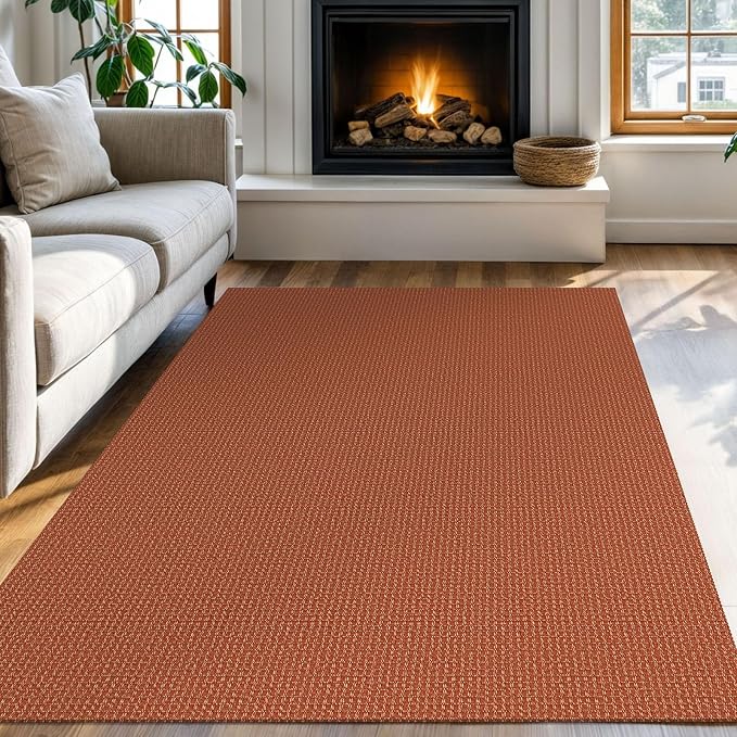 KOZYFLY Washable Area Rug 4x6 ft Non Slip Rubber Backed Living Room Rugs - Image 8