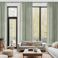 Desert Sage Linen Curtains for Living Room 126 Inches Long Light Filtering Semi by Nanspring