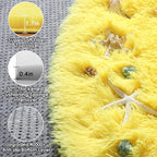 ONASAR Yellow Round Area Rugs 4ft - Image 2