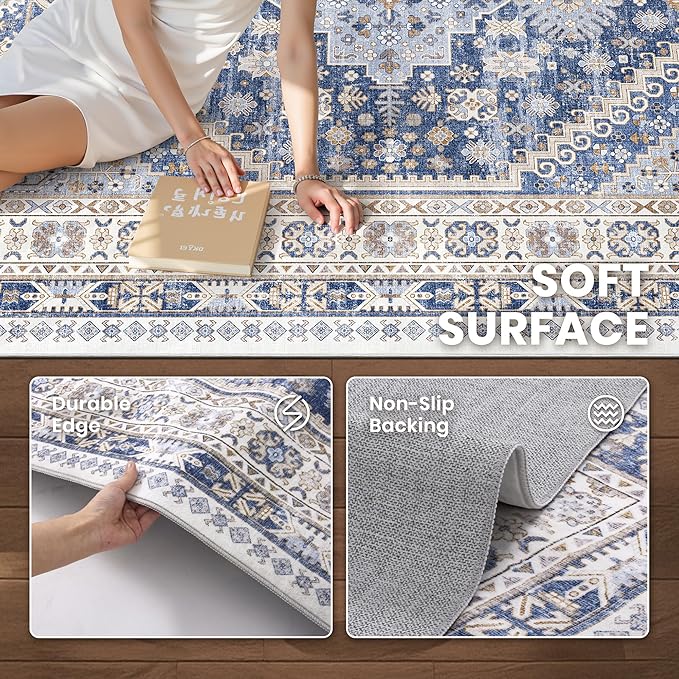 zesthome 12x15 Area Rugs, Large Washable Rug, Ultra-Thin Stain Resistant Rugs - Image 6