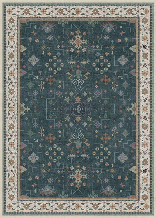 Hazo Haus Dark Green Oushak Living Room Rug 10x14 - Image 2