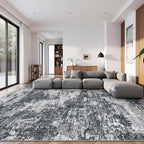 Area Rugs 10x14 Living Room: Washable Rug Modern Abstract Neutral Soft Non-Slip by pmtsns
