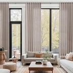 Brownish Grey Linen Curtains for Living Room Extra Long 126 Inches Long Back by Nanspring