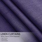 Purple Curtains 63 Inches Long 2 Panel Sets - Image 2