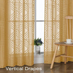 Simplebrand Sheer Gold Kitchen Curtains 24 Inch Length Tier Curtains 2 Panels - Image 6