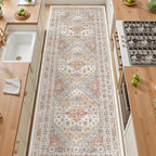 4x12 Runner Rug for Hallway, Low-Pile Wide Runner for Entryway, Long Washable - Image 3