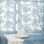 YJ YANJUN Vintage Lace Curtains 63 Inch Length-Victorian Floral Pattern Stone - Image 5