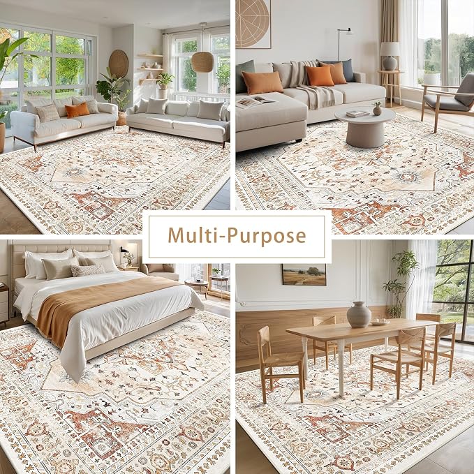Washable Rugs 8x10 Area Rugs for Living Room, Rugs for Bedroom, Large Carpets - Image 5