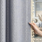 Blue Boho Blackout Curtains 2 Panels 84 Inch by Unknown