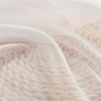 OVZME Ivory Sheer Curtains 36 Inch Length Kitchen Tiers - Image 5