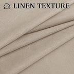 RYB HOME Guaze Burlap Curtains 95 inches Long, Large Window Treatment Back Tab - Image 5