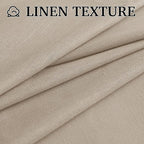 RYB HOME Linen Sheer Curtains 90 inches Long 2 Panels Set, Natural Lightweight - Image 6