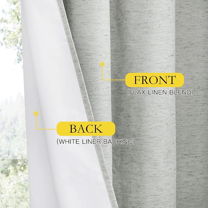 NICETOWN Grey Noise and Lights Block Out Curtains, 2 Panels, 42-inch W by - Image 6