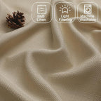 Chyhomenyc Camel Valance for Windows, Light Filtering Faux Linen Solid Short - Image 3