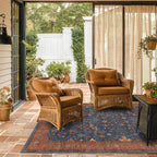Hazo Haus Navy Blue Area Rug 5x7 Living Room Rug by HazoHaus