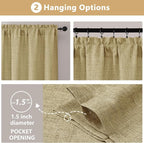 OVZME Valance for Windows, Light Filtering Faux Linen Textured Small Short - Image 7
