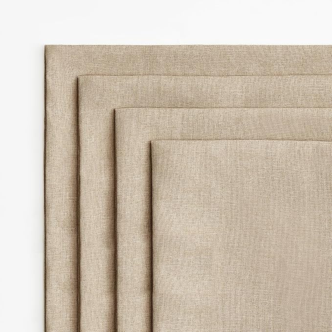 MIULEE Pack of 4 Decorative Outdoor Throw Pillow Covers Linen Waterproof Pillow - Image 5