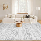 Nakagishi 5x7 Area Rugs Living Room: Washable Boho Large Neutral Soft Farmhouse - Image 5