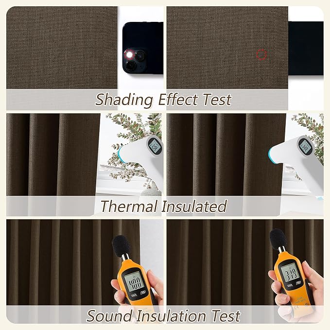 Guken 100% Blackout Curtains 84 Inch Length 2 Panels Set - Image 5