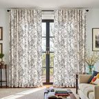 jinchan Linen Floral Curtains 100 Inch Extra Wide - Image 4
