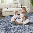 8x10 Area Rugs for Living Room Washable Rug: Anti-Skid Abstract Modern Living - Image 7