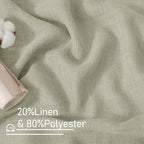 LAMIT Linen Curtains 63 inch Length 2 Panels - Image 3