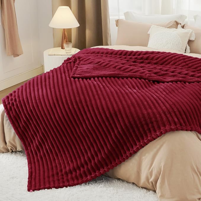 Bedsure GentleSoft Red Blanket for Couch - Image 5