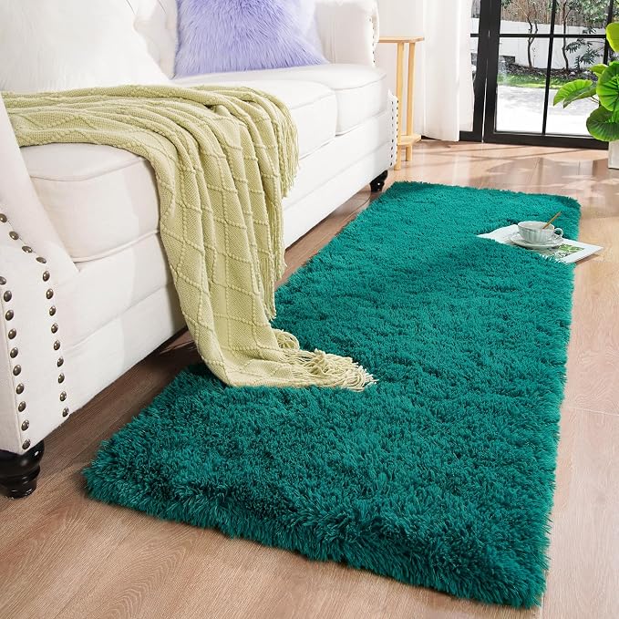 Chicrug Soft Runner Rug for Bedroom Living Room Plush Fluffy Rug 2x6 Feet - Image 3