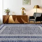 GarveeHome 8x10 Large Washable Area Rug Modern Bordered Rug Distressed - Image 2
