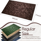 Coffee Brown Leaves Fall Outdoor Indoor Entrance Doormats, Absorbent Durable - Image 2