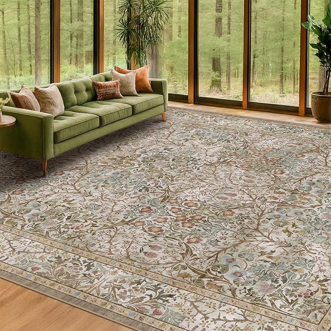 Washable 10x14 Living Room Rug by HazoHaus